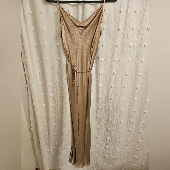 Shona Joy La Lune Bias Slip Dress in Gold, AUS 6, XS - Picture 6 of 12